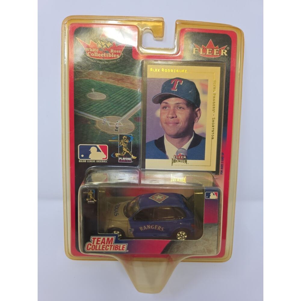 Lot 4 Fleer White Rose MLB Team Collectible Diecast Cars Sealed A-Rod McGwire - Picture 2 of 16